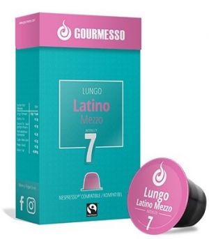 Lungo Latino Mezzo Fairtrade, Gourmesso – 10 kapslí pro Nespresso kávovary