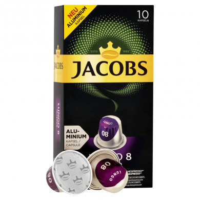 Lungo 8, Jacobs - 10 hliníkových kapslí pro Nespresso kávovary