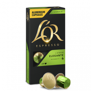 Lungo Elegante, L'Or - 10 hliníkových kapslí pro Nespresso kávovary