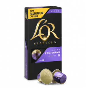 Lungo Profondo, LˇOr - 10 hliníkových kapslí pro Nespresso kávovary