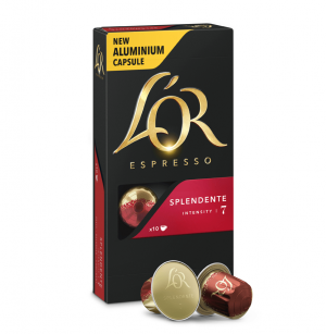 Splendente, L'Or - 10 hliníkových kapslí pro Nespresso kávovary