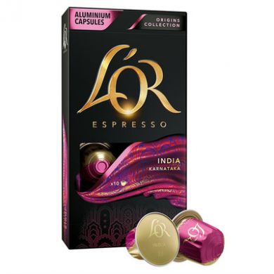 India, L'OR - 10 hliníkových kapslí pro Nespresso kávovary