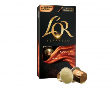 Columbia, L'Or - 10 hliníkových kapslí pro Nespresso kávovary