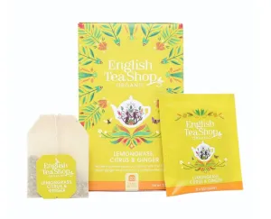 English Tea Shop BIO čaj Citrónová tráva, zázvor a citrusy - 20 sáčků