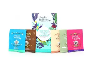 Balíček čajů English Tea Shop Organic Because you're Amazing 20 sáčků v barevných obalech