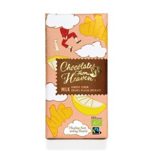  Chocolates from Heaven BIO mléčná čokoláda se zázvorem a citronem 37 % - 100 g