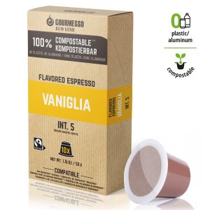 Eco Line Vaniglia, Gourmesso - 10 kompostovatelných kapslí pro Nespresso kávovary