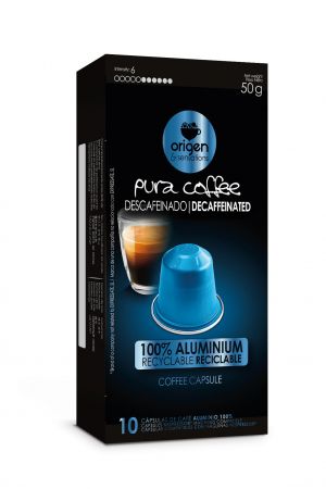 Pura Descafeinado, Origen Coffee - 10 kapslí pro Nespresso kávovary