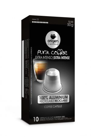 EXPIRACE 09/22 - Pura Extra Intenso, Origen Coffee - 10 kapslí pro Nespresso kávovary