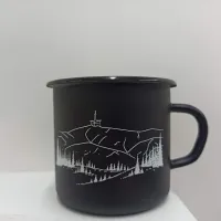 Plecháček s beskydským srdcem motiv Lysé hory černý 330ml