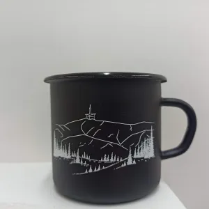 Plecháček s beskydským srdcem motiv Lysé hory černý 330ml