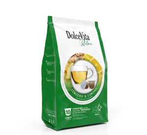 Dolce Vita TÉ ZENZERO (ZÁZVOROVÝ ČAJ S CITRÓNEM) - 10 kapslí pro Nespresso kávovary