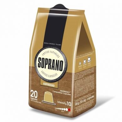 Soprano Espresso - 20 kapslí pro Nespresso kávovary