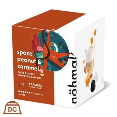 Nohmal Space Peanut and Caramel (Arašídy a karamel) - 8+8 kapslí pro Dole Gusto kávovary