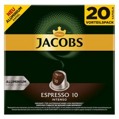  Intenso 10, Jacobs - 20 hliníkových kapslí pro Nespresso kávovary