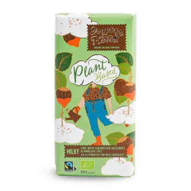 Chocolate from Heaven BIO VEGAN čokoláda s karamelizovanými lískovými oříšky a himalájskou solí 44% - 100g balení