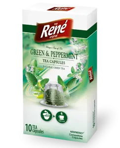 Café René Green & Mint - 10 kapslí pro Nespresso kávovary
