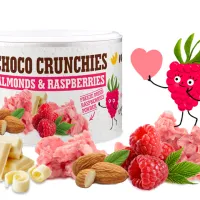 Mixit Crunchies - Malinové čokohrudky s mandlemi 140 g