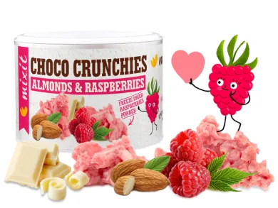 Choco Crunchies s mandlemi a malinami 140 g balení