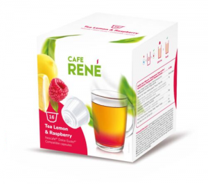 Café René Tea Lemon & Raspberry ( Citrónovo-malinový čaj) - 16 kapslí pro Dolce Gusto kávovary