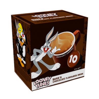 Mléčný šejk Looney Tunes Čokoláda - 10 kapslí pro Dolce Gusto kávovary 