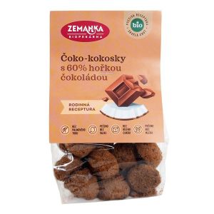 Bio čoko-kokosky s 60% hořkou čokoládou - 100 g