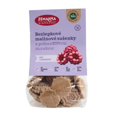 Bezlepkové Pohankovo-malinové bio sušenky 100 g
