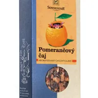 Pomerančový čaj Sonnentor 100 g balení modrá a béžová krabice s okénkem