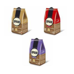 Balíček káv Soprano - 60 kapslí pro Nespresso kávovary