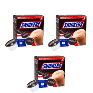 Balíček čokolád Snickers 2+1 zdarma - 16 kapslí pro Dolce Gusto kávovary