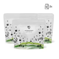 Degustační balíček jihoamerických káv 3 kusy stříbrné sáčky zelený kraj logo UPRAŽENO