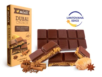 Mixit vánoční plněná čokoláda Perníkové koření kataifi 70 g limitovaná edice